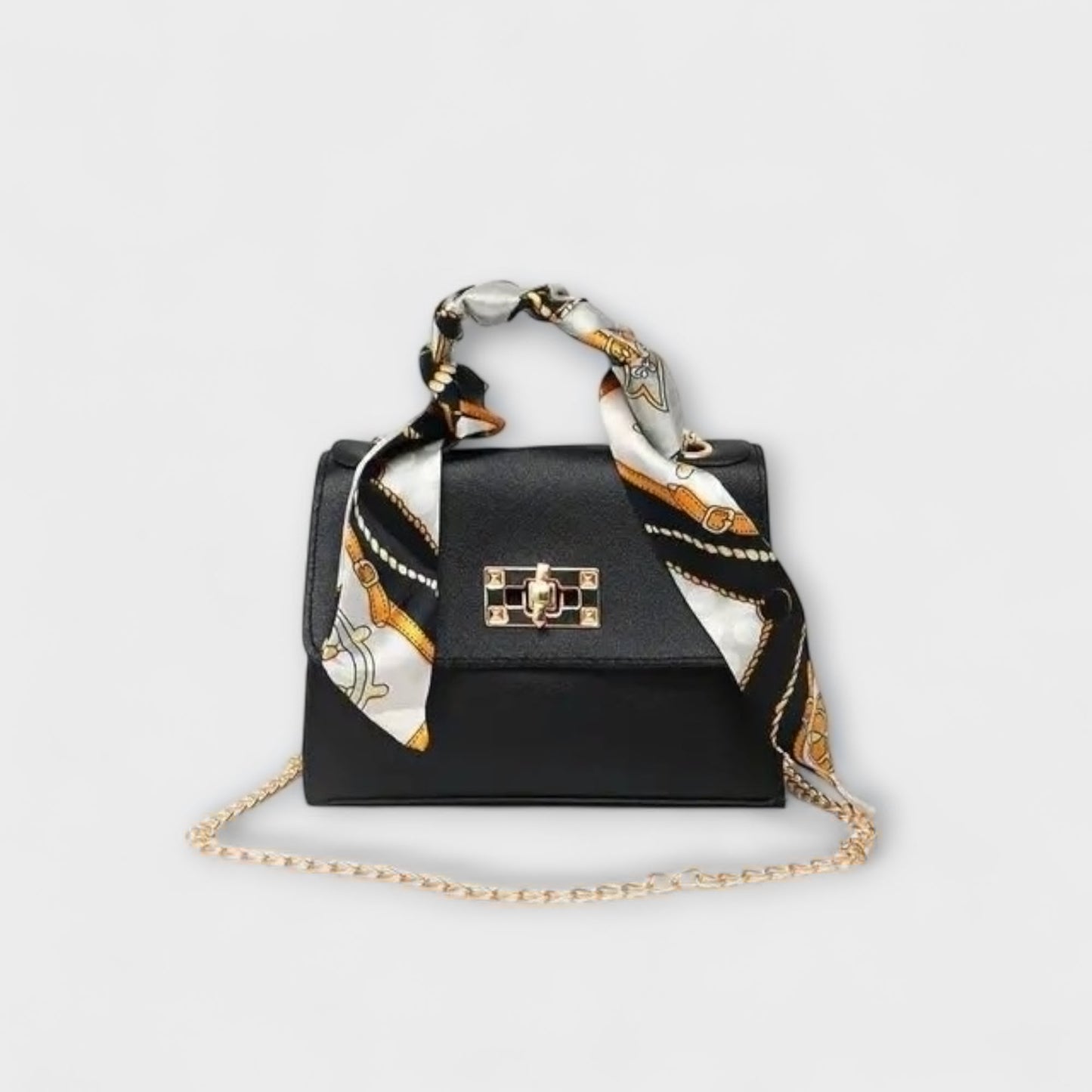 Elegante Damenhandtasche mit Ketten Schulterriemen - BerlinGlamour