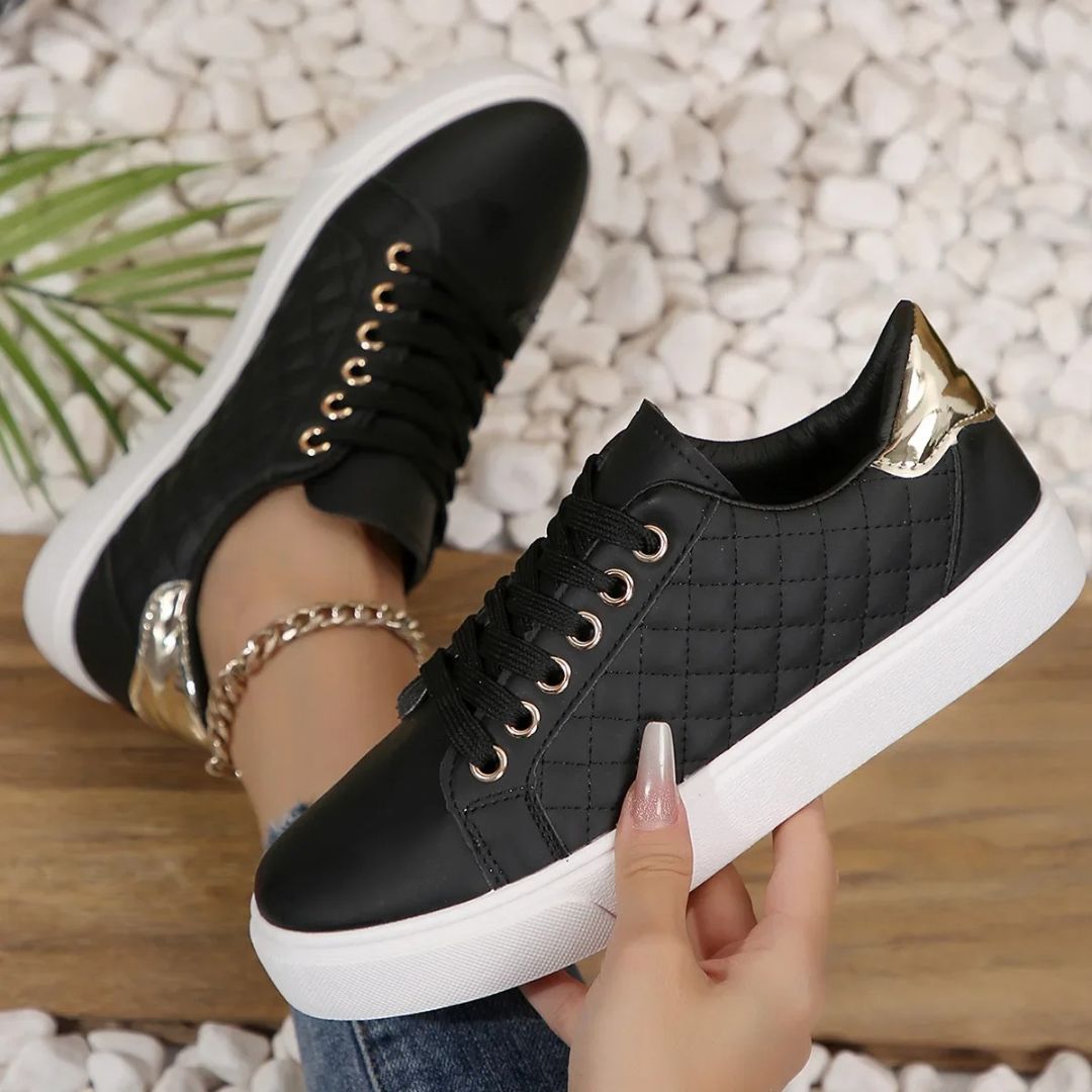 Damen Sneaker Freizeit Schuhe Schnürung Bequem
