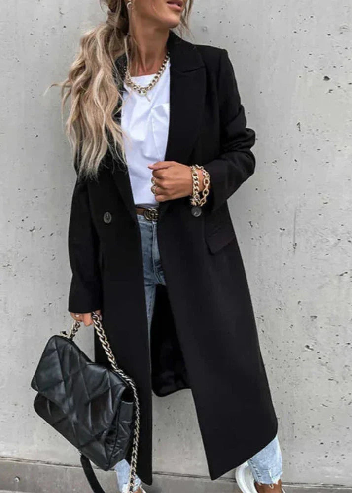 Lange Damenwinterjacke Klassischer Stil Mantel - BerlinGlamour