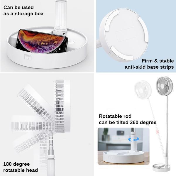 Kleiner USB Ventilator Rechargeable Mini Teleskop