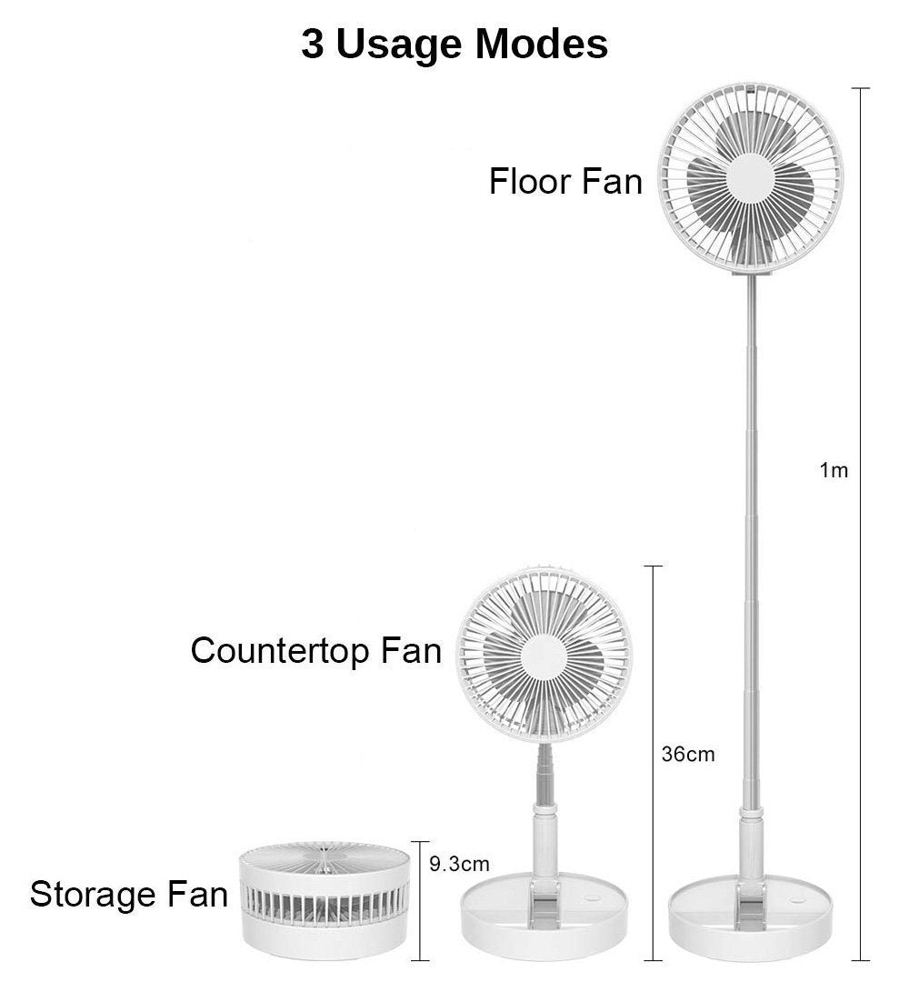 Kleiner USB Ventilator Rechargeable Mini Teleskop