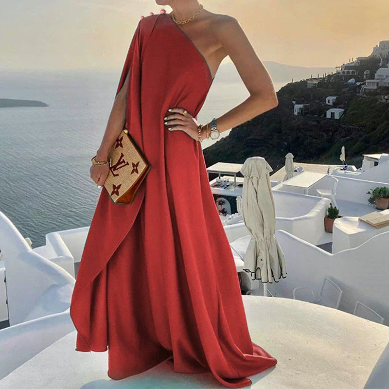 Schulterfreies Maxikleid Damen Lang Elegant