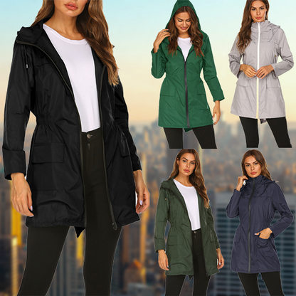 Wasserdichte Outdoorjacke Damen Regenjacke Funktionell
