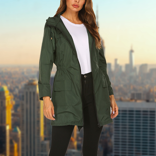 Wasserdichte Outdoorjacke Damen Regenjacke Funktionell