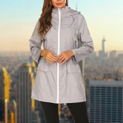 Wasserdichte Outdoorjacke Damen Regenjacke Funktionell