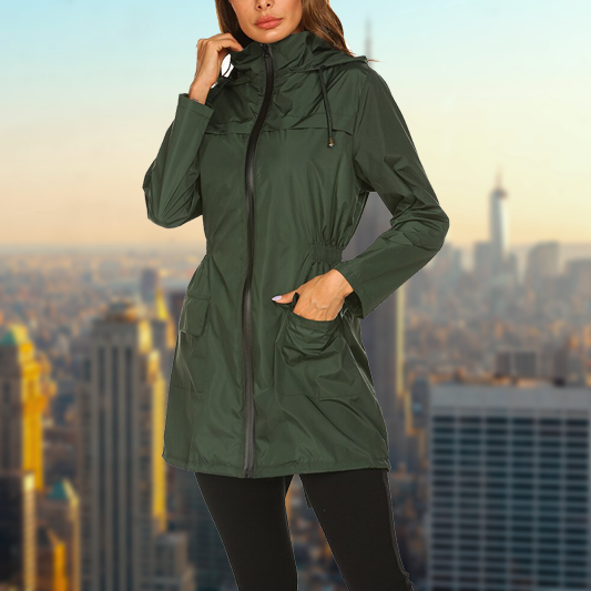 Wasserdichte Outdoorjacke Damen Regenjacke Funktionell
