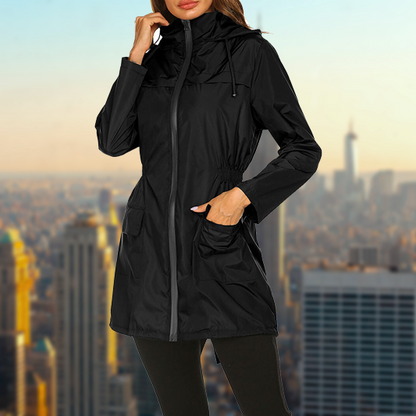 Wasserdichte Outdoorjacke Damen Regenjacke Funktionell