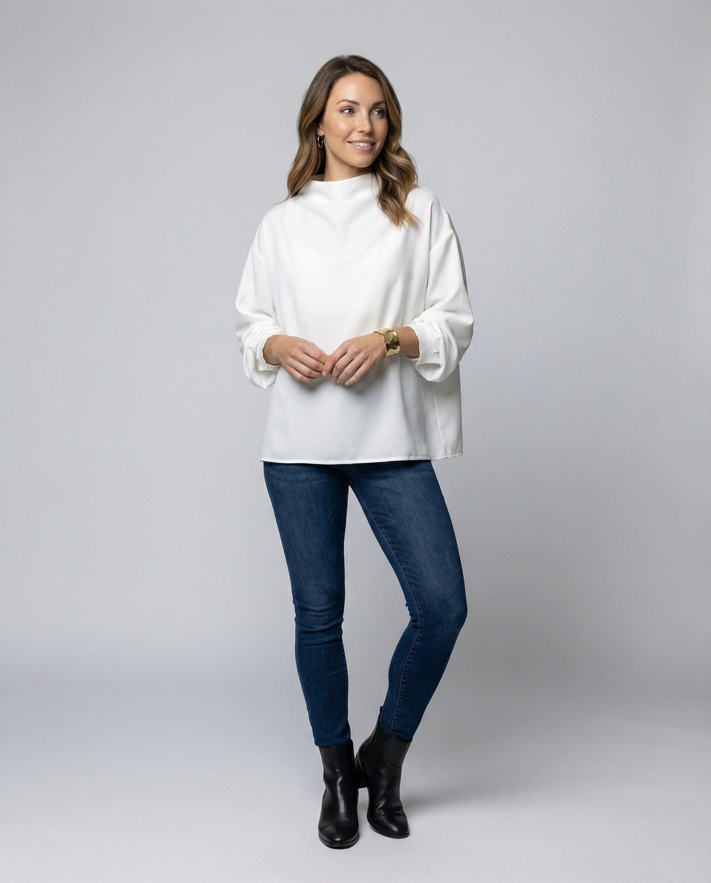 Modischer Damen Rollkragenpullover Großes Design - BerlinGlamour