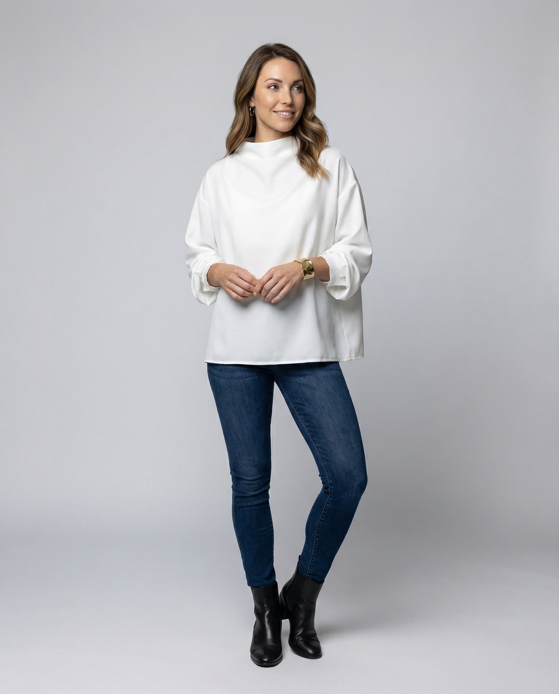 Modischer Damen Rollkragenpullover Großes Design - BerlinGlamour