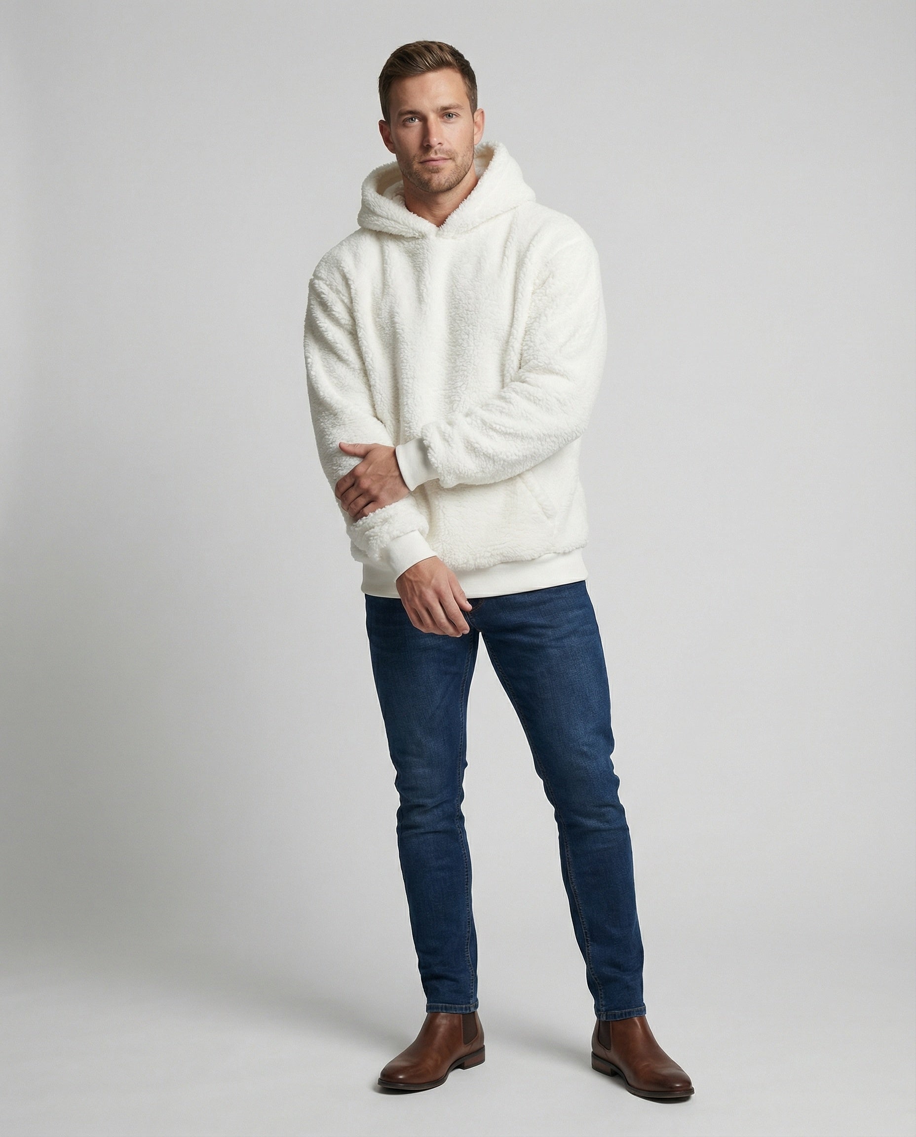 Klassische Teddy-Hoodie für Männer Warm Bequem - BerlinGlamour