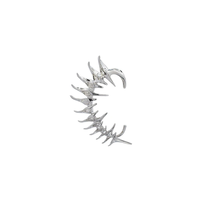 Cyberpunk Ohrring Clip Skelett Spitze Edelstahl - BerlinGlamour