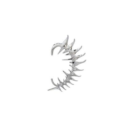 Cyberpunk Ohrring Clip Skelett Spitze Edelstahl