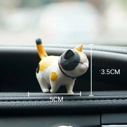 Kätzchen Auto Figur Dekor Rotationskopf Süß