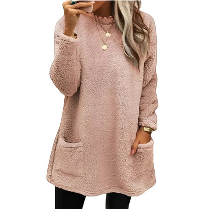 Jessamyn: Weicher Fleece-Pullover mit Taschen