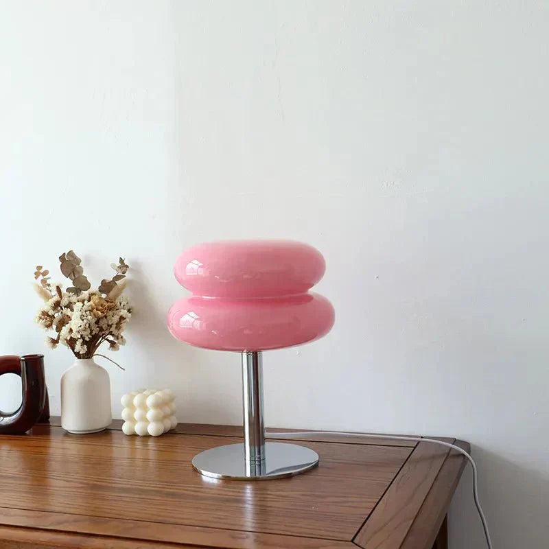 Farbige Glas Tischlampe Retro Stil Modern