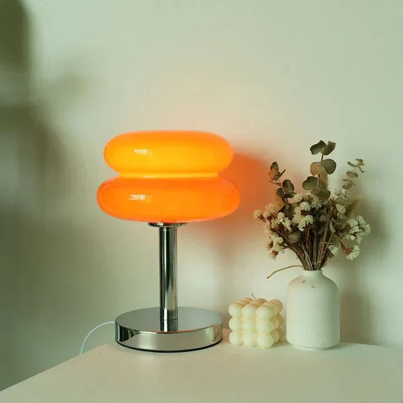 Farbige Glas Tischlampe Retro Stil Modern