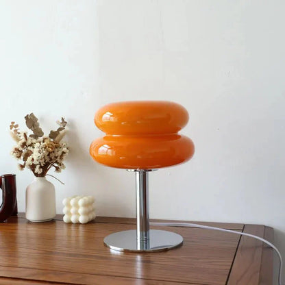 Farbige Glas Tischlampe Retro Stil Modern - BerlinGlamour