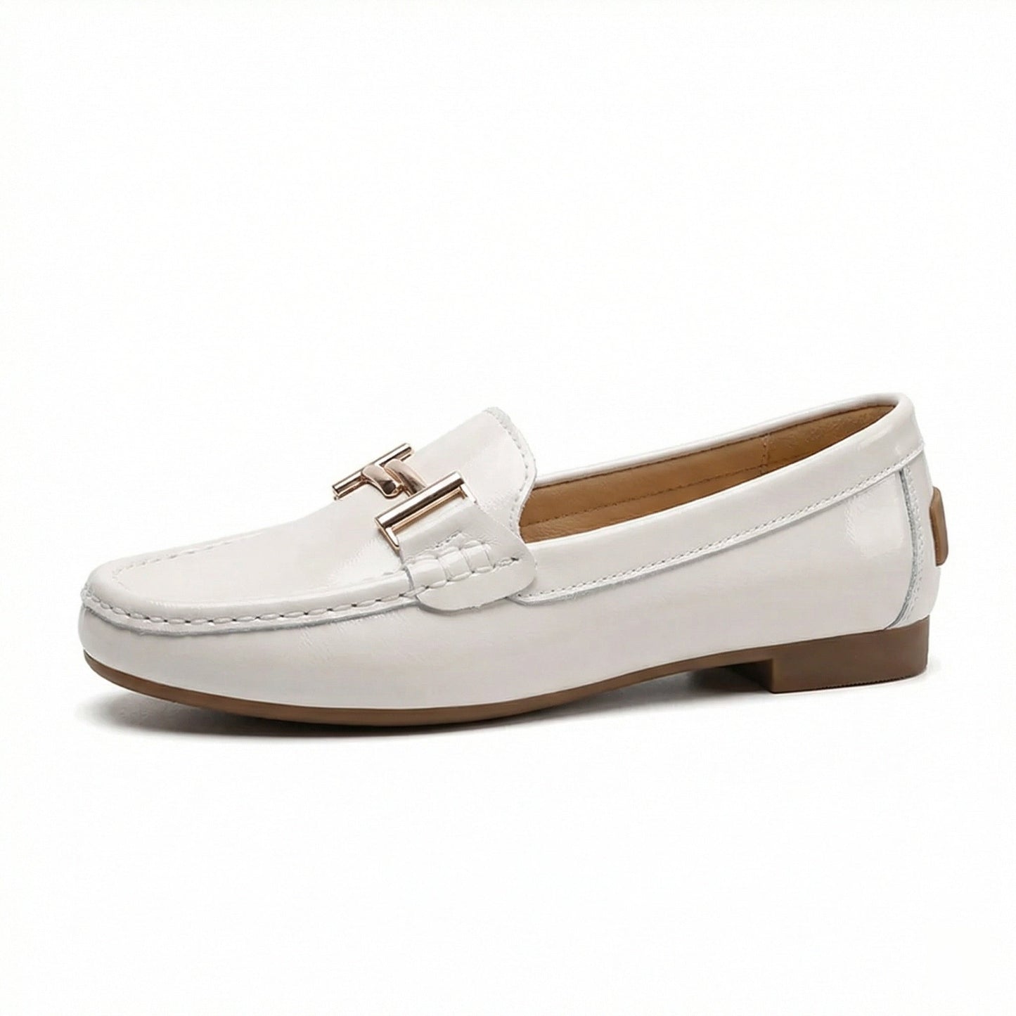 Elegante Leder Arbeitsflats Frauen Schuhe