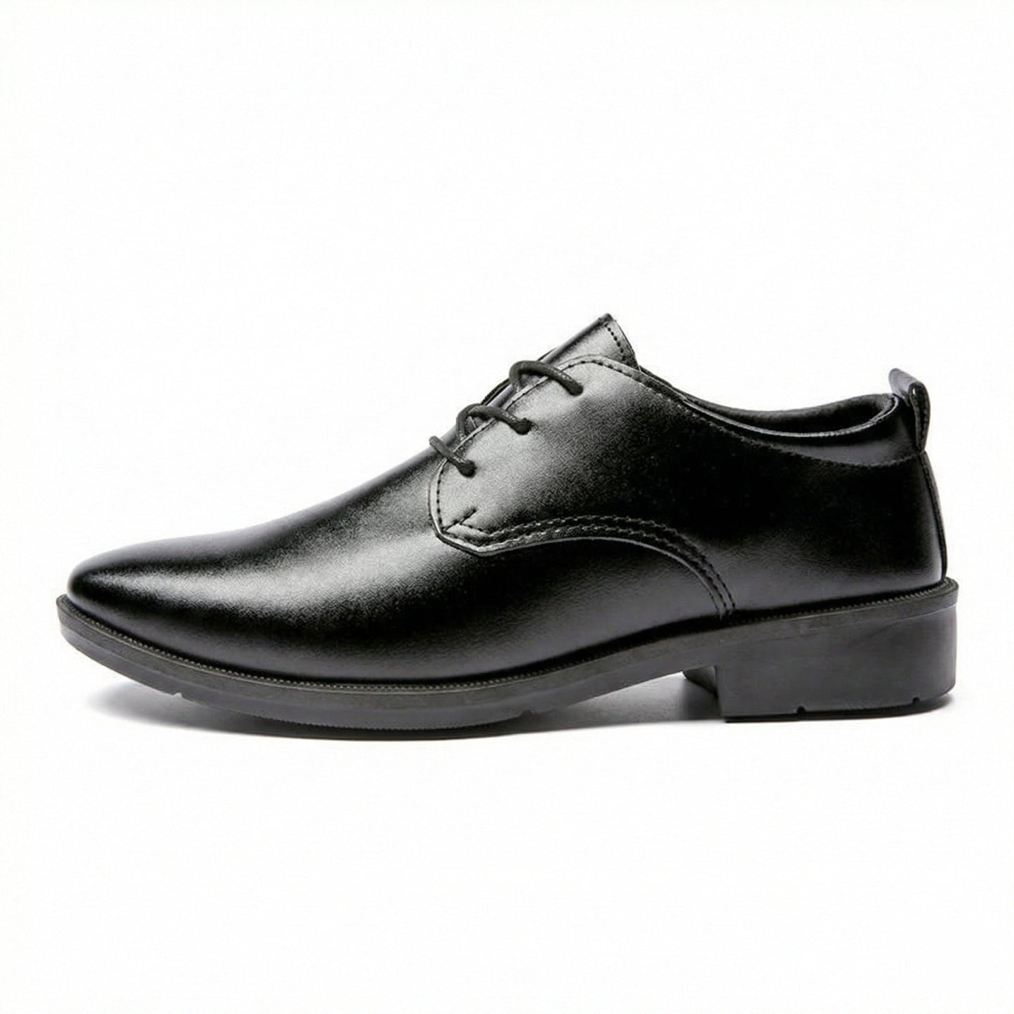 Herren Leder Schnürschuhe Elegante Rutschfeste Sohle Schwarze Schuhe