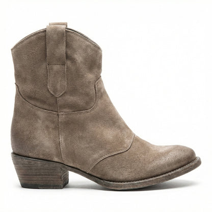 Western Stiefel Damen Kurz Wildleder Knöchelstiefel