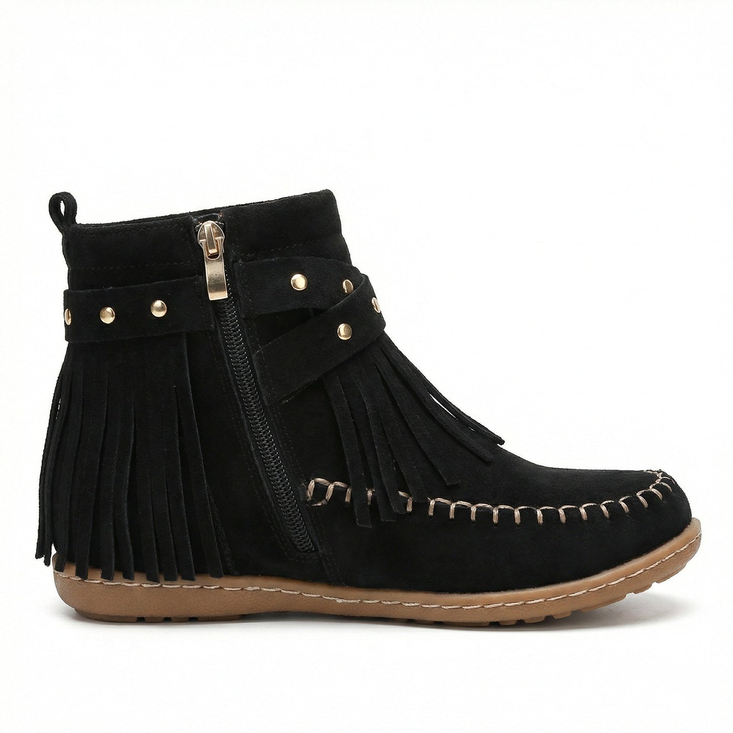 Warme Knöchelschuhe Fransen Schuhe Frauen Stil