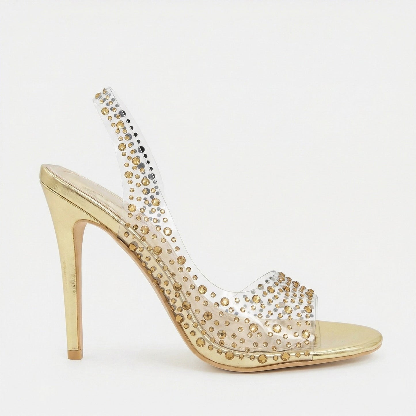 Damen High Heel Sandalen Glitzer Strass Schuhe Party