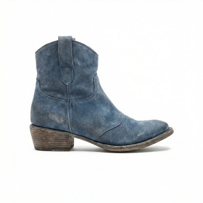 Western Stiefel Damen Kurz Wildleder Knöchelstiefel