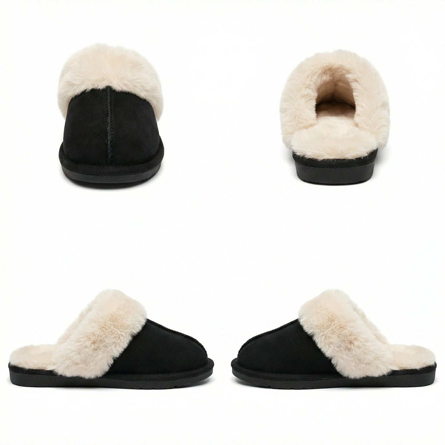 Damenschuhe Hausschuhe Warm Fell Winter