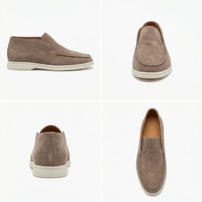 Herren Halbschuhe Stylisch Braun Lederschuhe