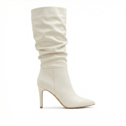 Damen Stiefel High Heels Gerafft Glamour Schuhe