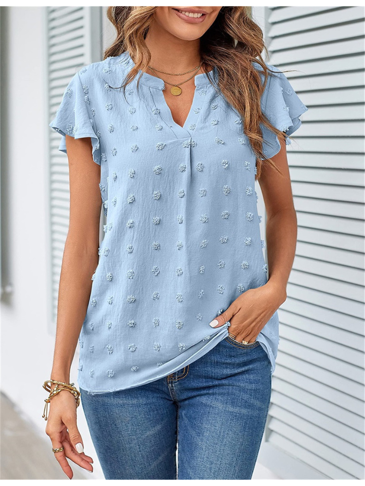 Patchwork Bluse mit Rüschen Damen Oberteil Chic - BerlinGlamour