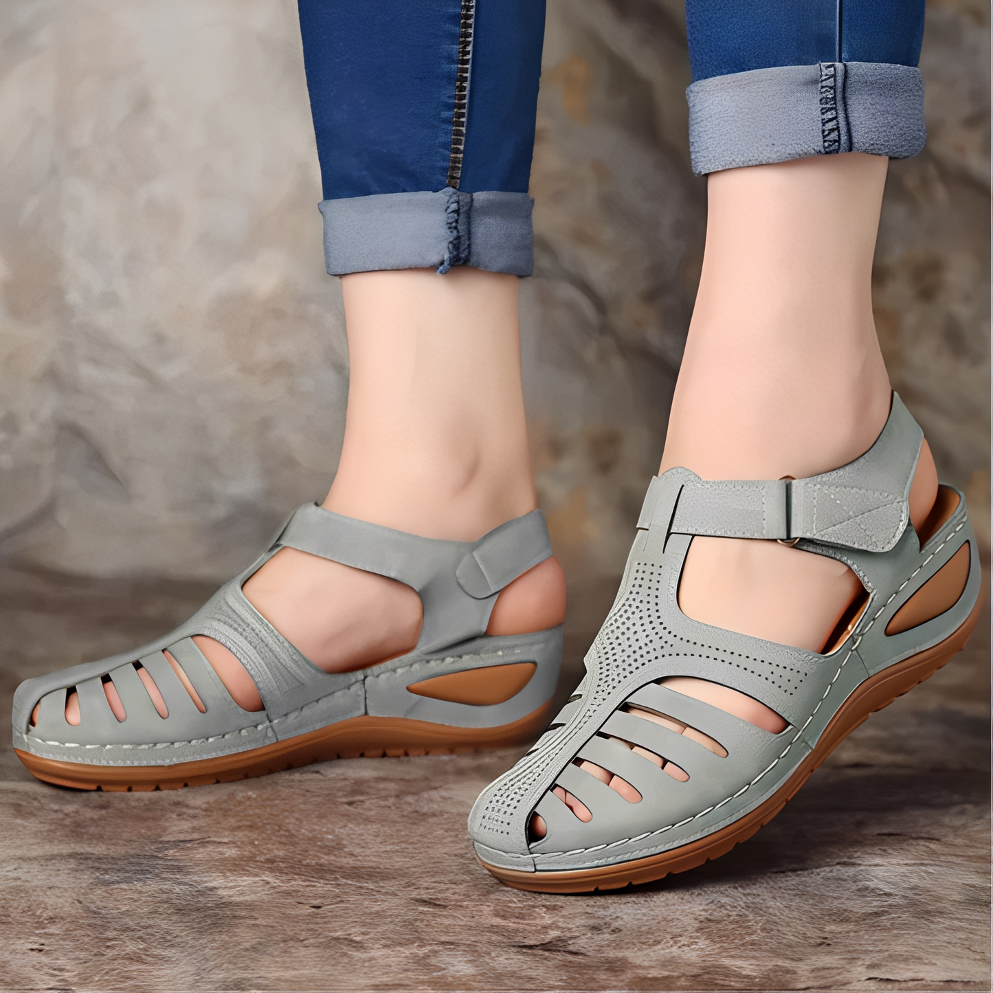 Damen Sandalen Römisch Komfortabel Sommer