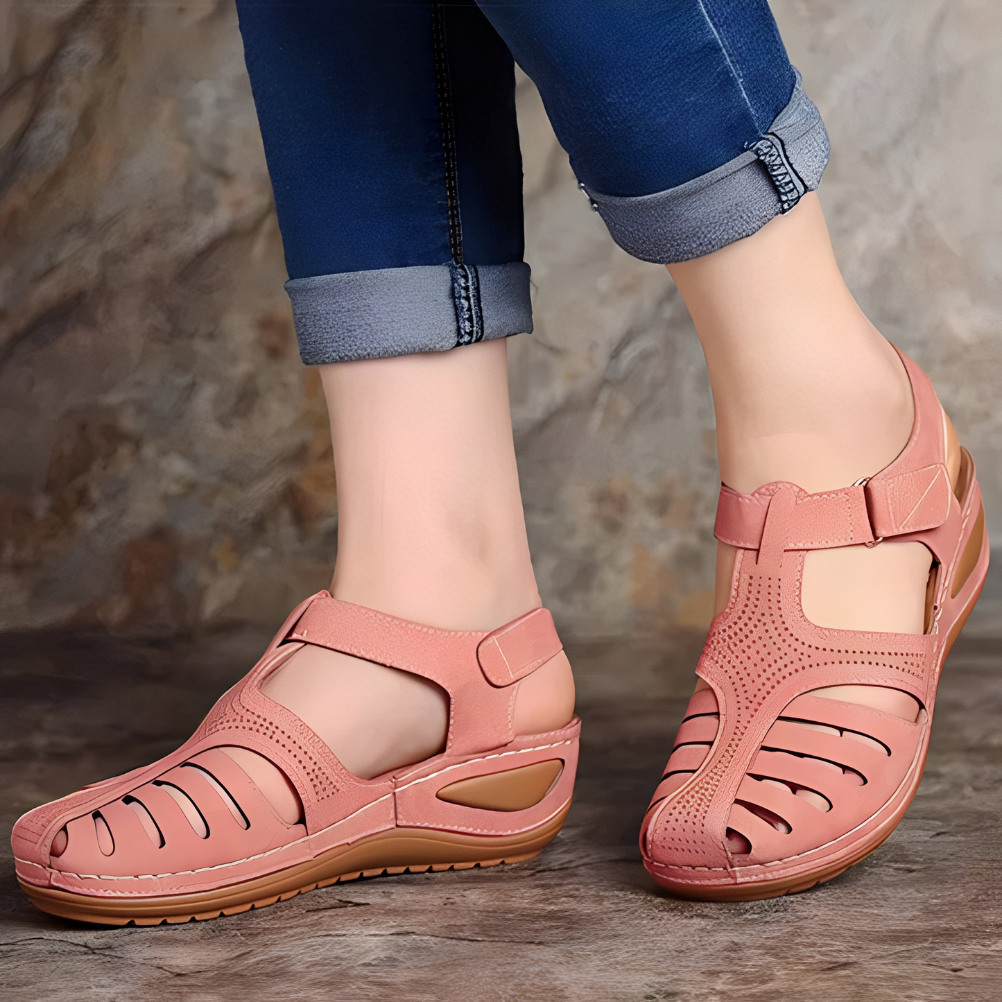 Damen Sandalen Römisch Komfortabel Sommer
