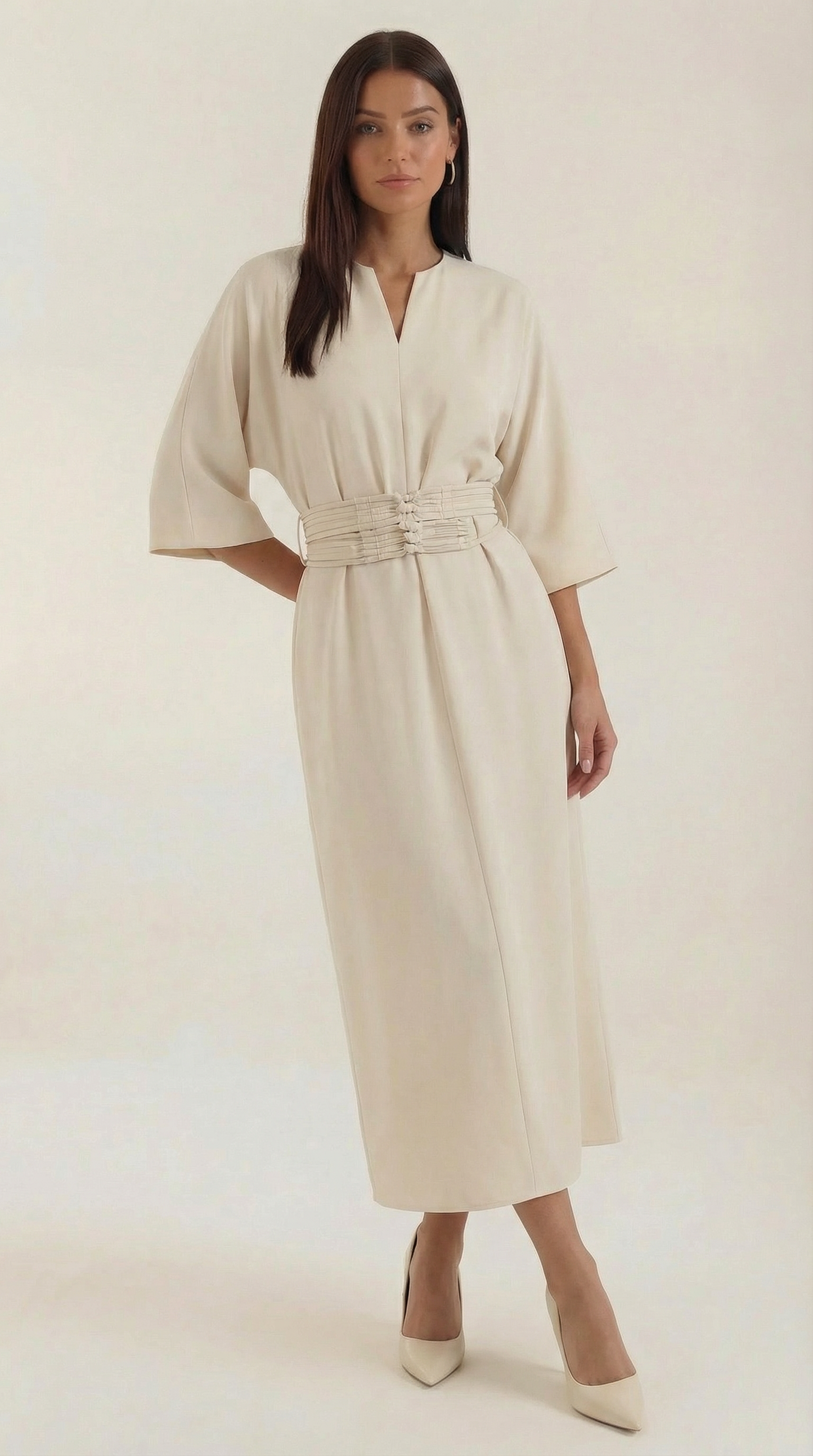 Maxikleid Damen mit Taillengürtel Elegant Lang - BerlinGlamour