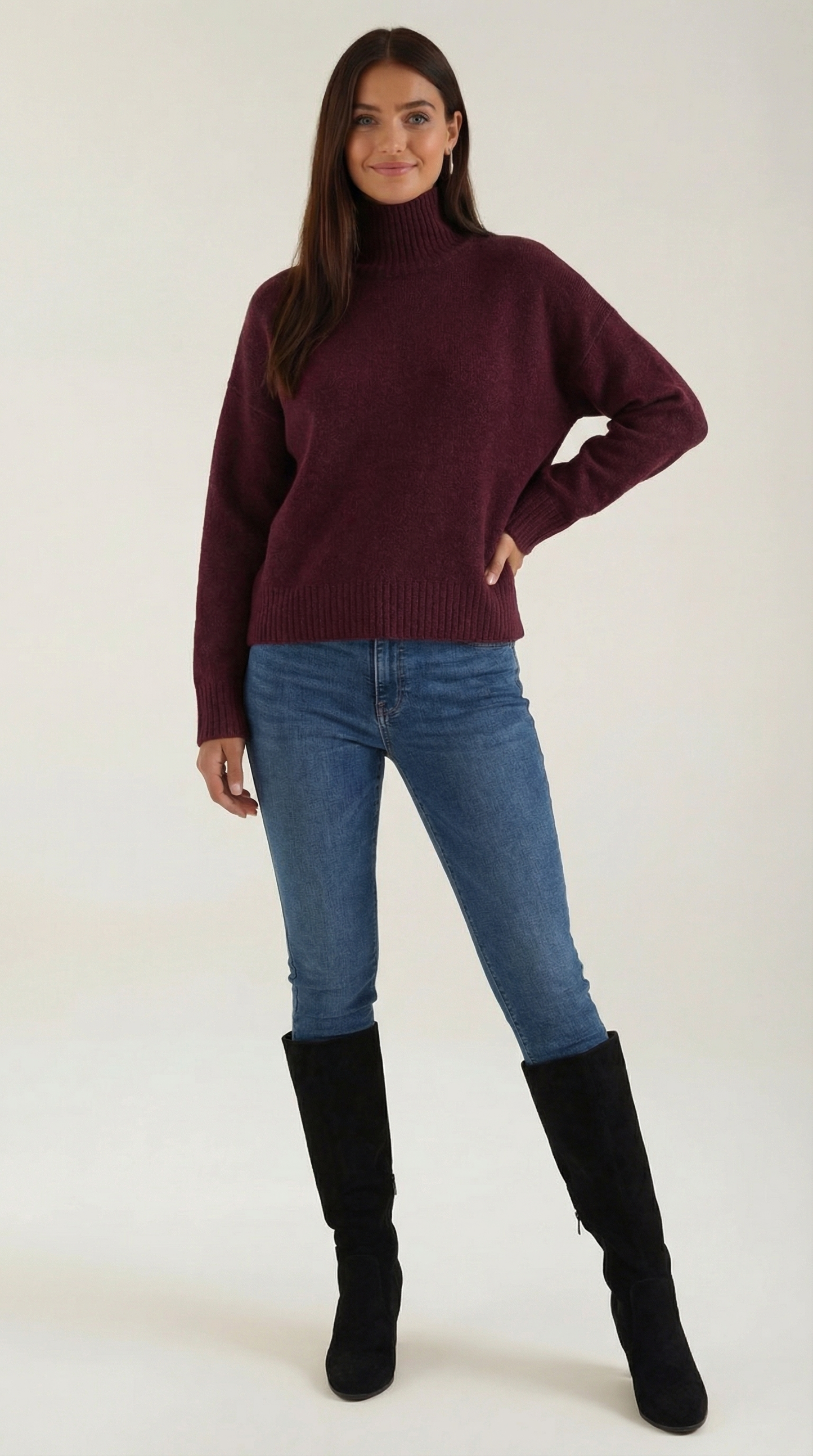 Andrea Strickpullover Rollkragen Weich - BerlinGlamour