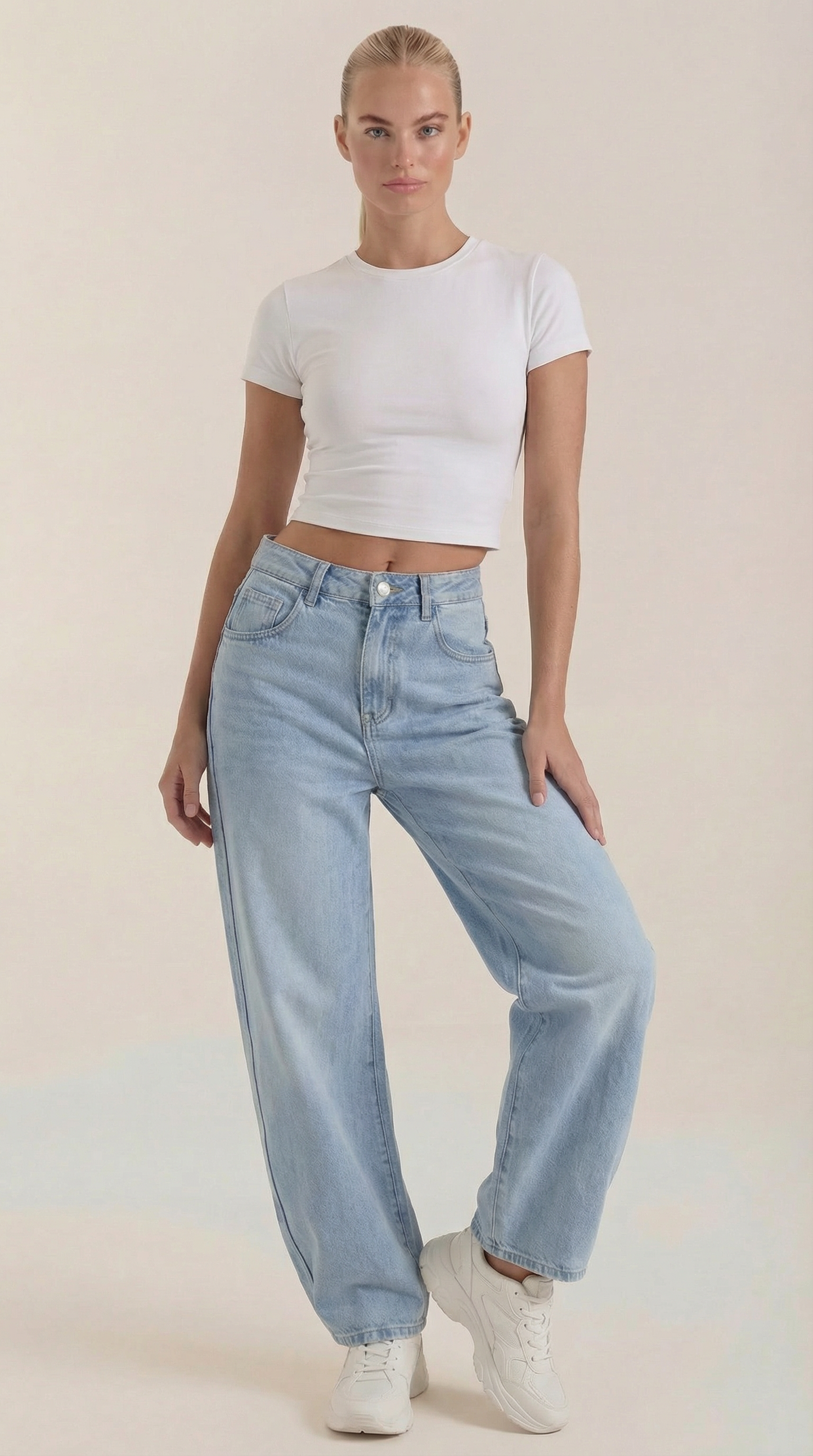 Weite Damen Jeans Bequem Mit Breitem Bein - BerlinGlamour