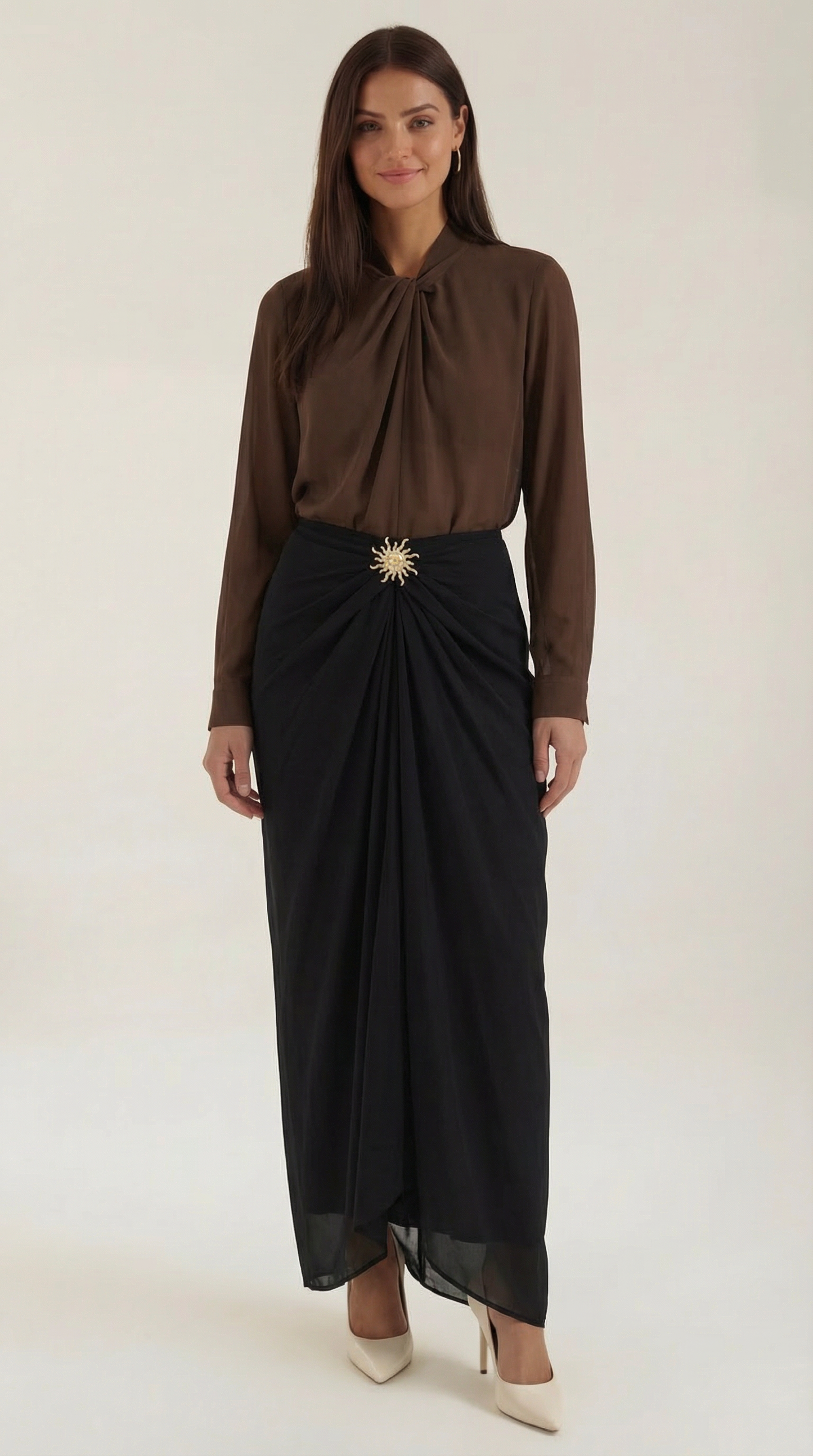 Elegante Stehkragen Bluse Damen Kurzarm - BerlinGlamour