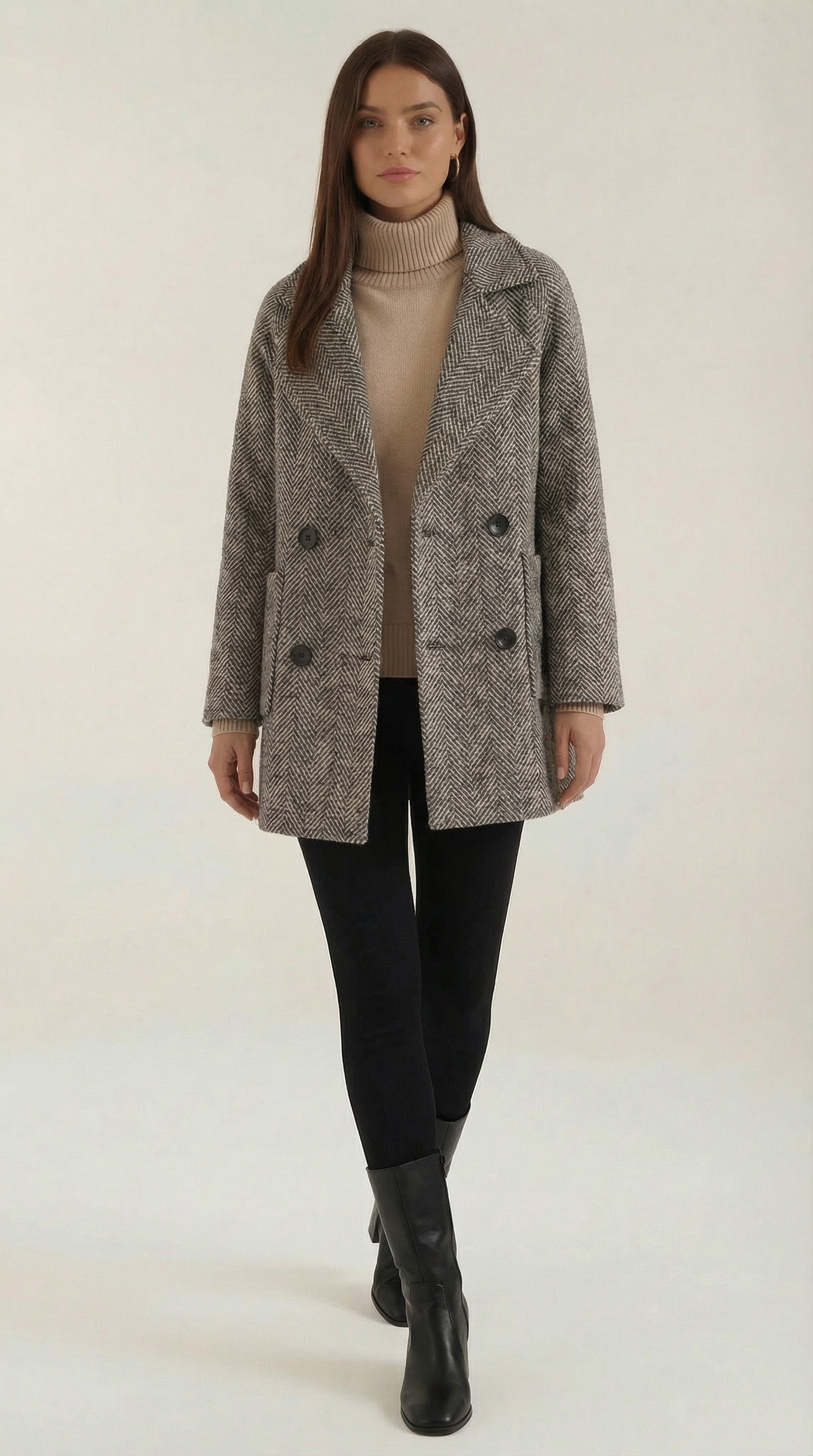 Maßgeschneiderter Wintermantel Damen Modern - BerlinGlamour