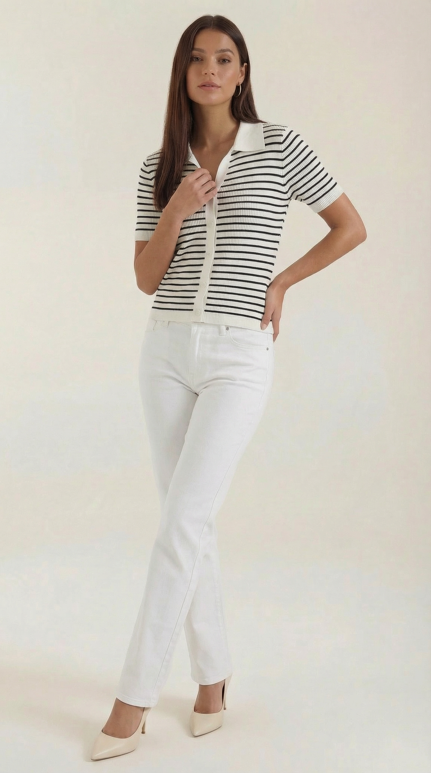 Gestreiftes Damen Polo-Shirt - BerlinGlamour