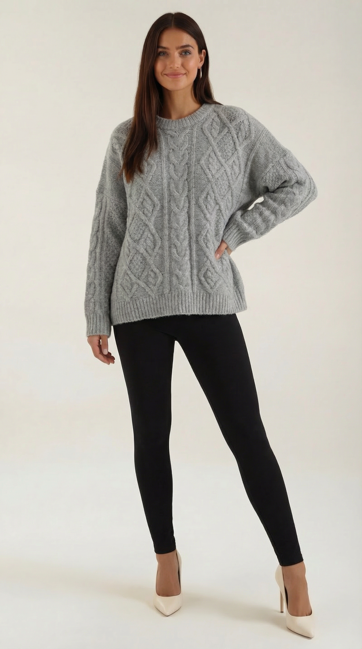 Grobstrick Pullover Damen Warm Bequem - BerlinGlamour