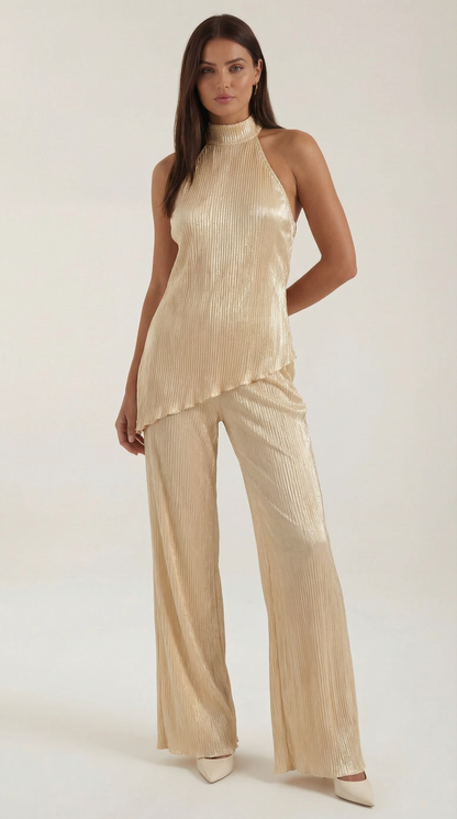Frauen Top und Hose Set Baumwolle Elegant - BerlinGlamour