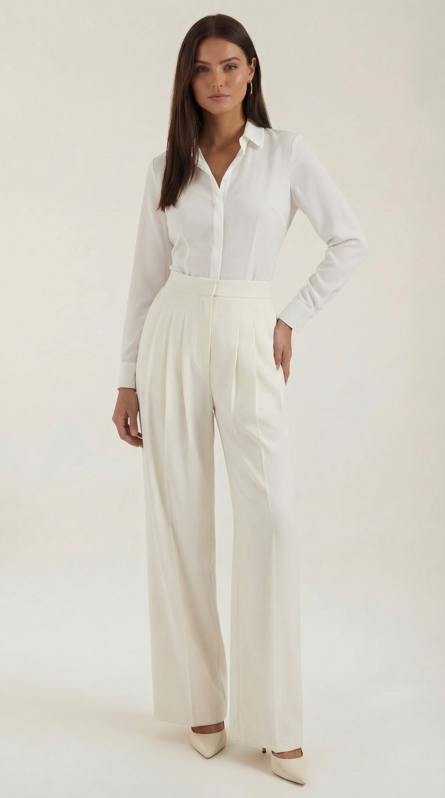 Plissee Hose Damen Iris Farbe Elegant - BerlinGlamour