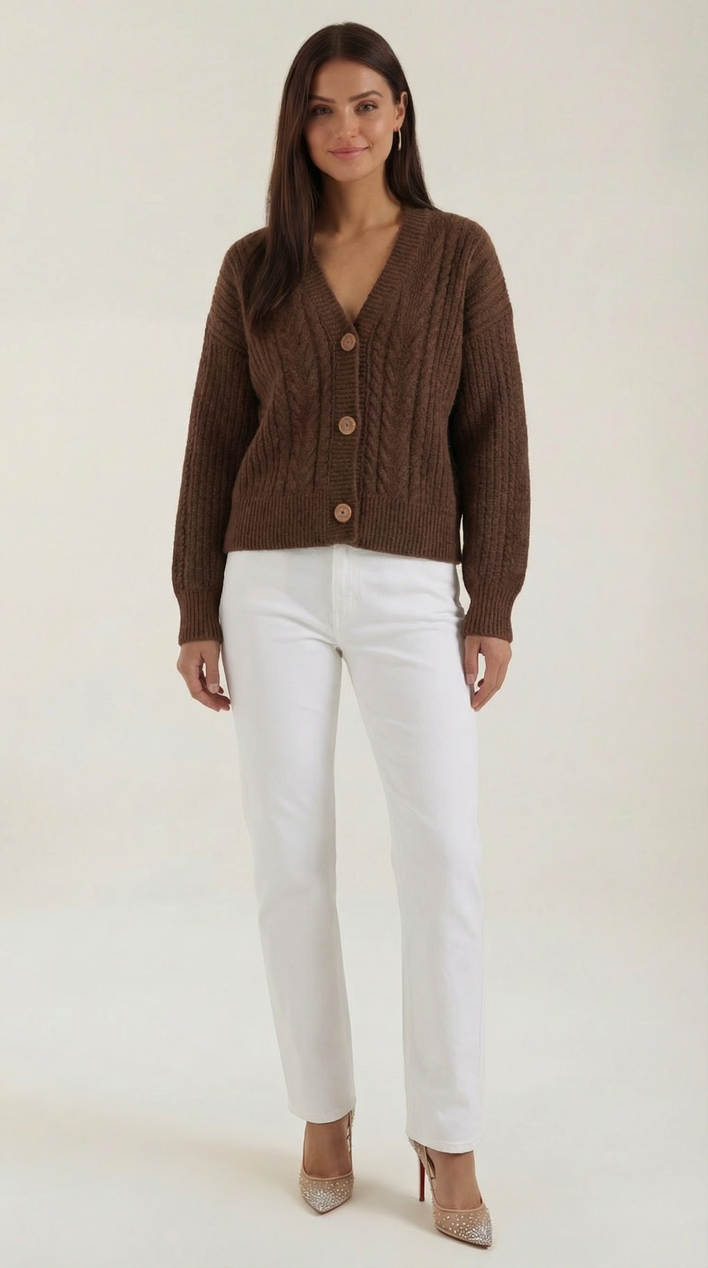 Großer Strickpullover Oversized Zopf Muster - BerlinGlamour