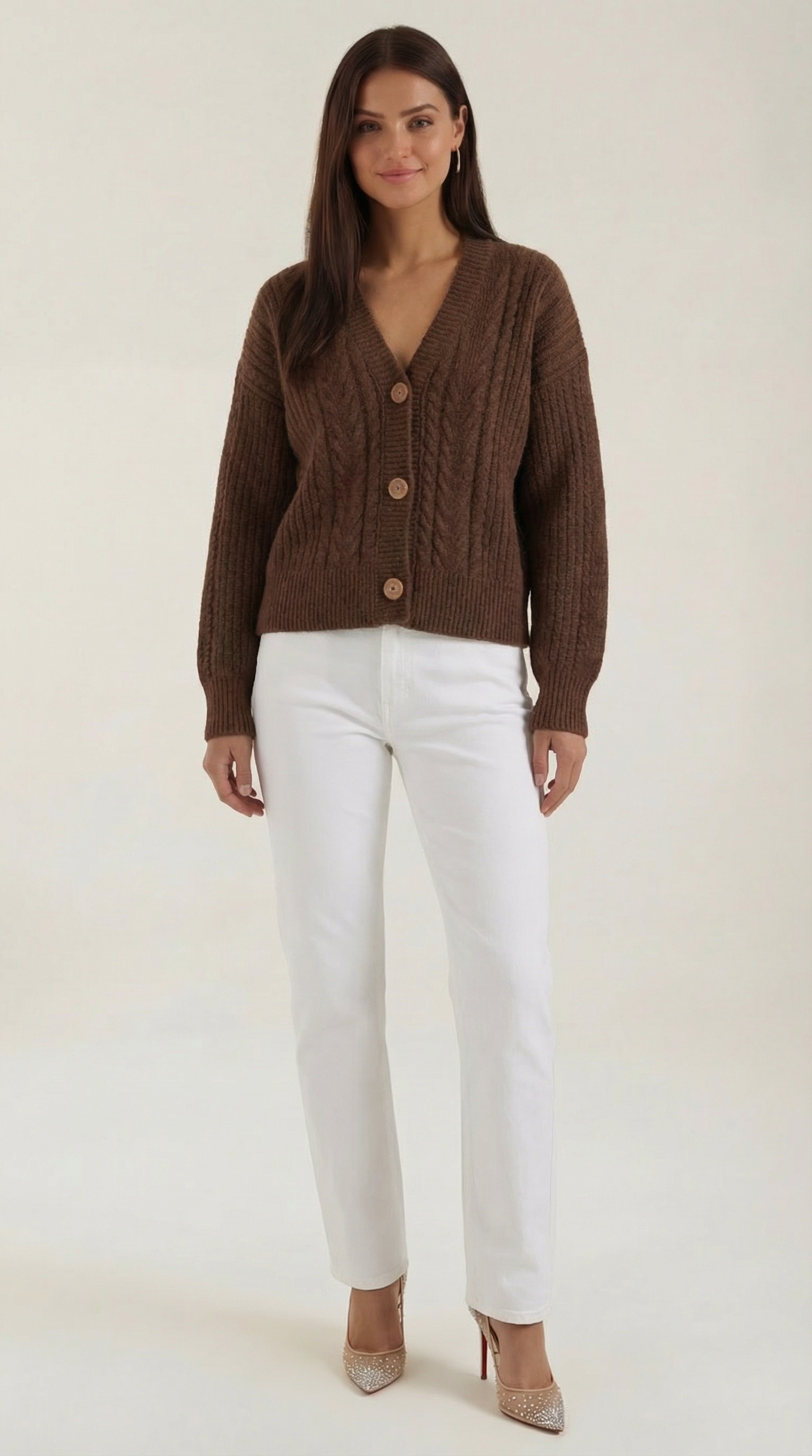 Großer Strickpullover Oversized Zopf Muster - BerlinGlamour