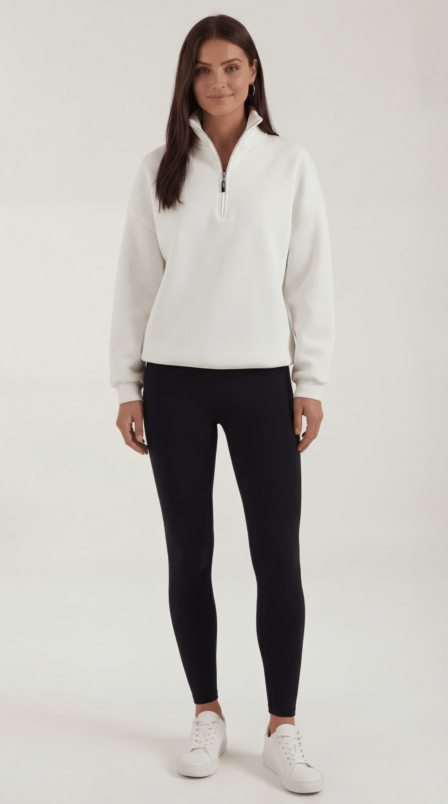 Großer Oversize Pullover Quarter Zip Warm - BerlinGlamour