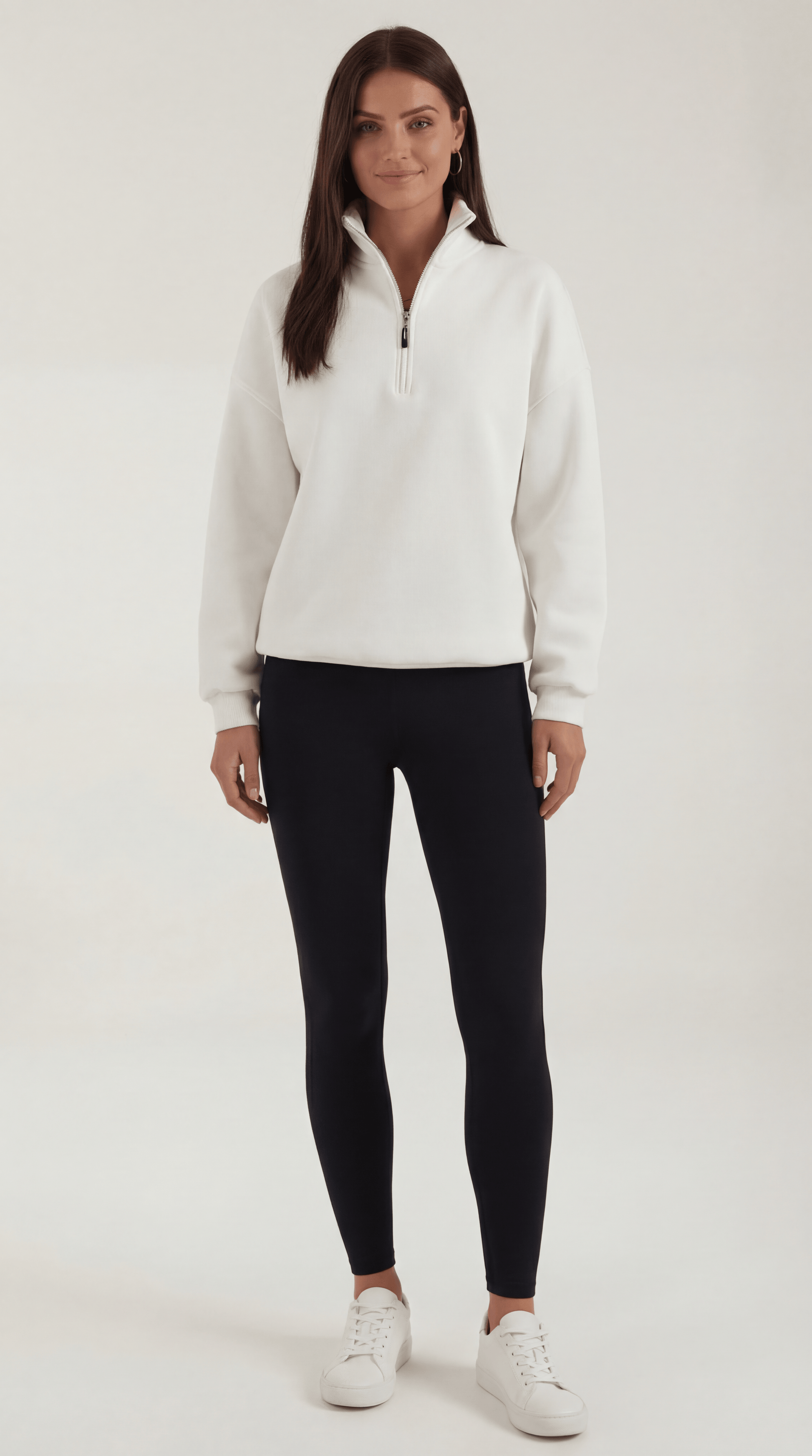 Großer Oversize Pullover Quarter Zip Warm - BerlinGlamour