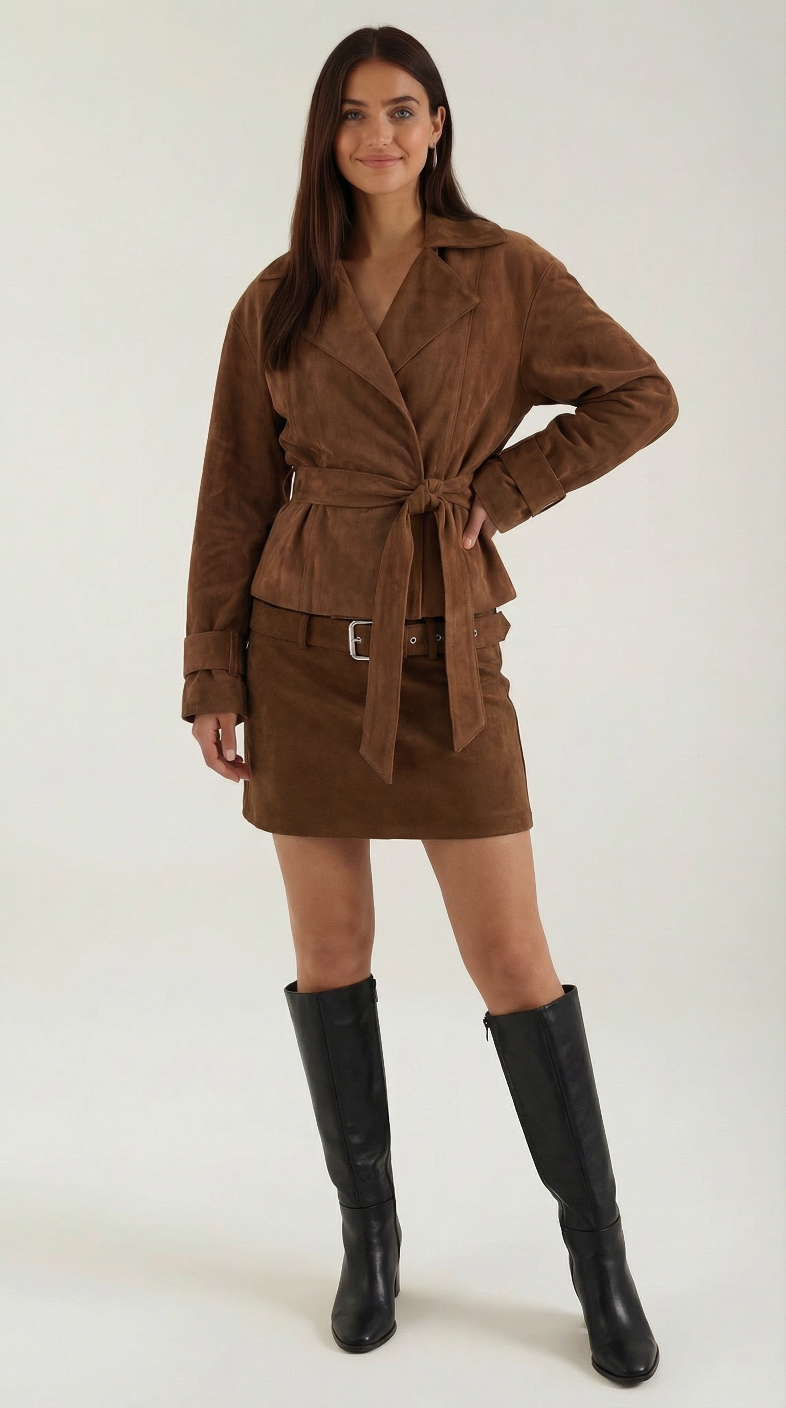 Wickeljacke Damen Mit Gürtel Schmal Modisch - BerlinGlamour