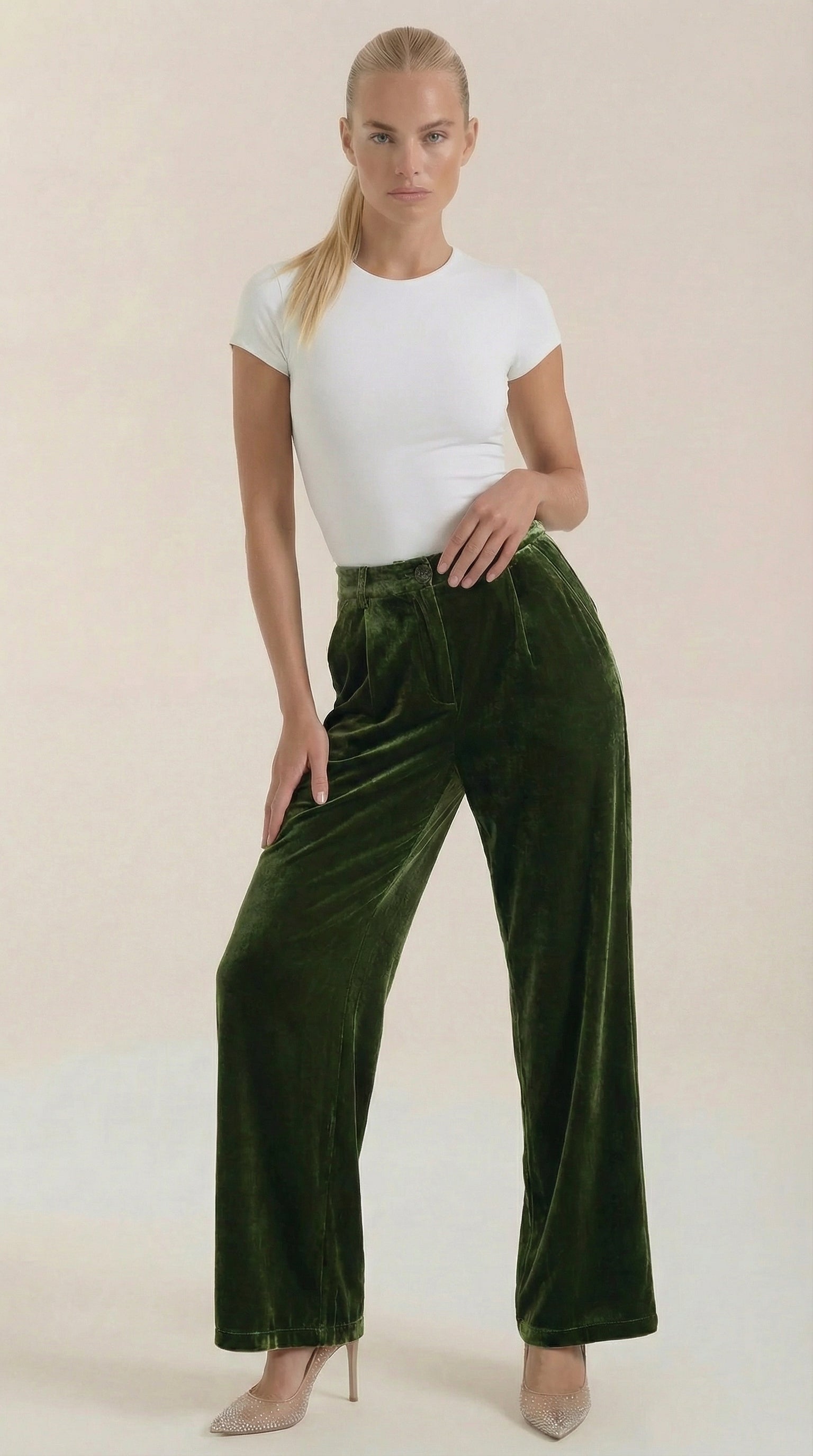 Weite Samthose Damen Hose Bequem - BerlinGlamour