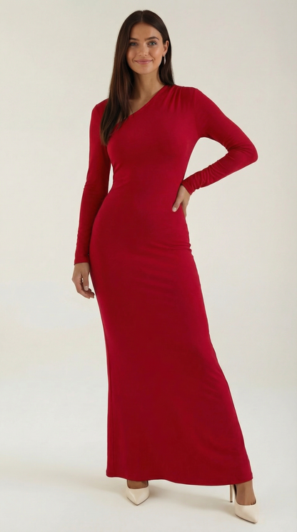 Langarm Maxikleid Bodycon Elegant Damenkleid - BerlinGlamour