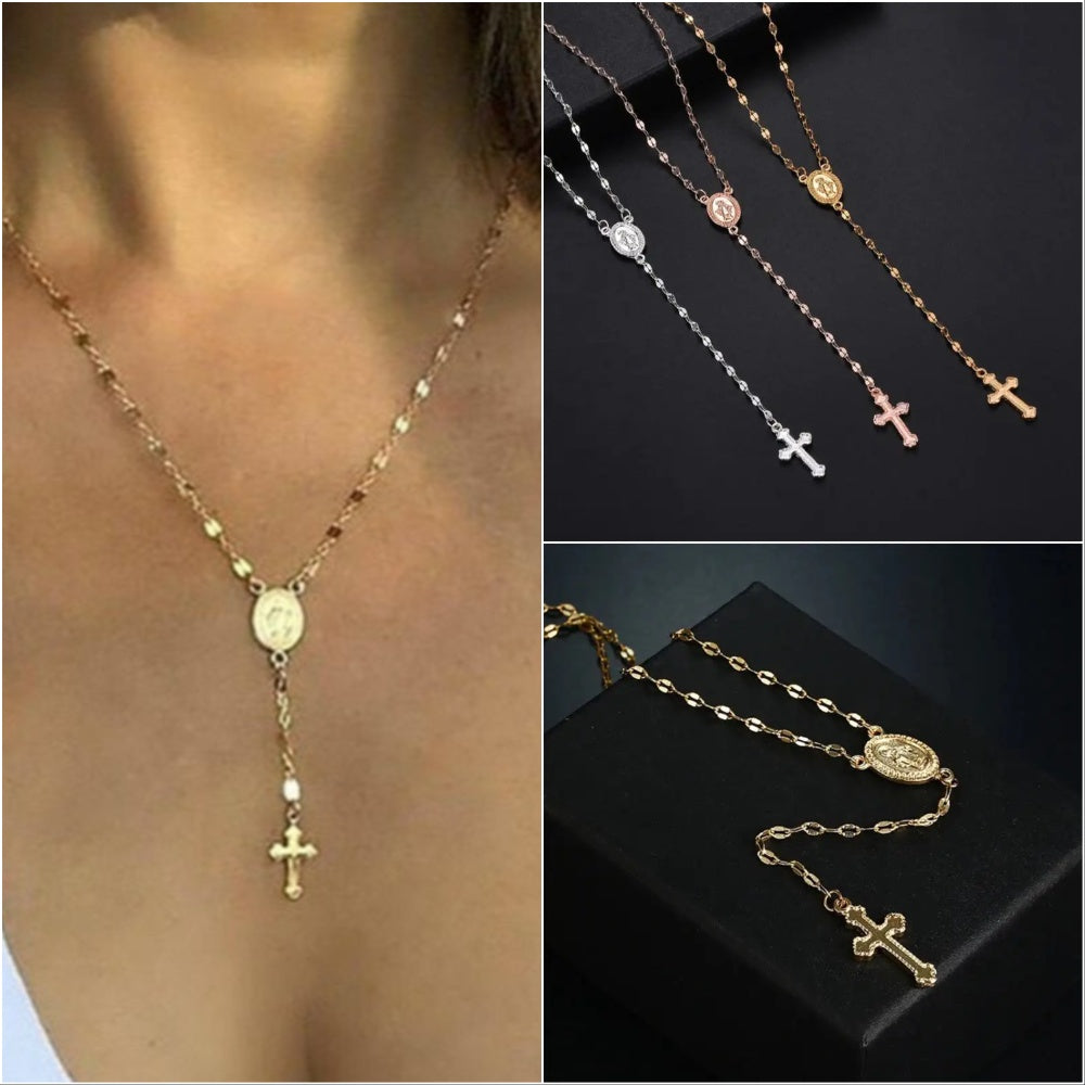 Elegante Rosenkranz Kette Damen Schmuck - BerlinGlamour